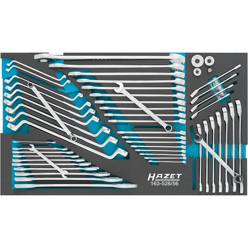 Wrench set - outside hexagon profile, outside 12-point traction profile (163-528/56, HAZET)