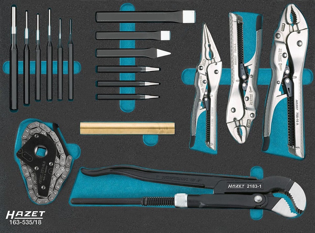 Universal tool set, 18 pieces (163-535/18, HAZET)