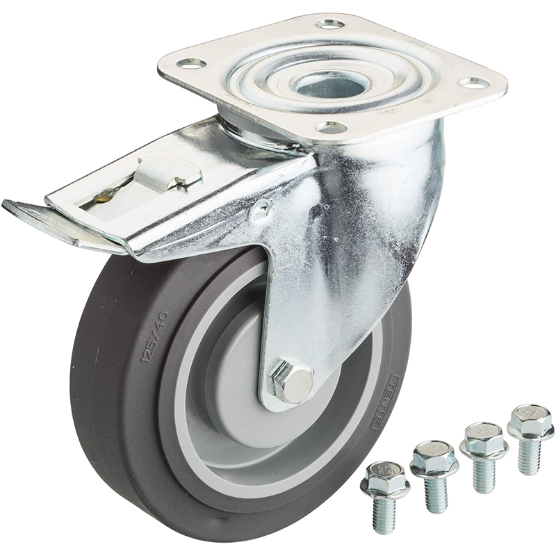 Swivel castor - with brake (179-011)