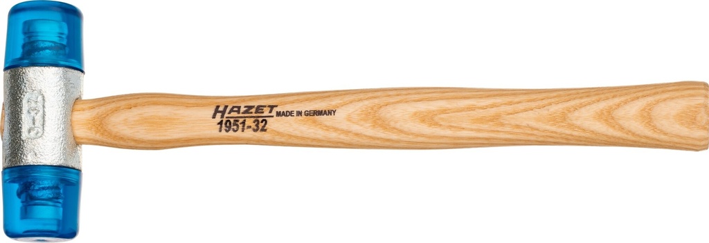 Plastic soft-faced hammer, low rebound, 32 mm (1951-32, HAZET)