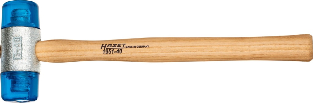 Plastic soft-faced hammer, low rebound, 40 mm (1951-40, HAZET)