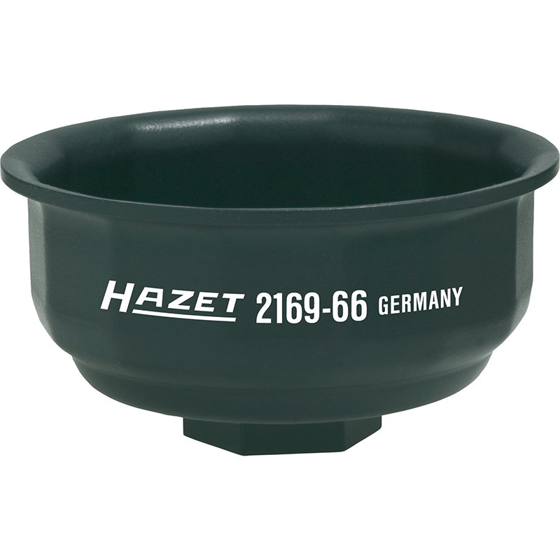 Eļļas filtra atslēga - 1/2 collas (12.5 mm) kvadrāts, dobs (2169-66, HAZET)