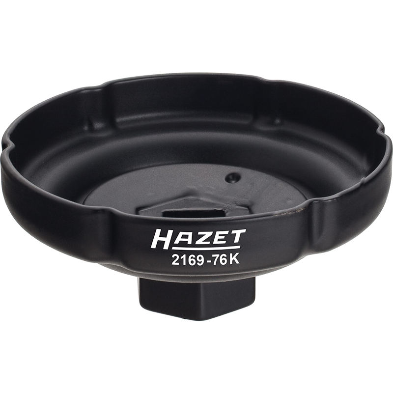 Eļļas filtra atslēga - 1/2 collas (12.5 mm) kvadrāts, dobs (2169-76K, HAZET)