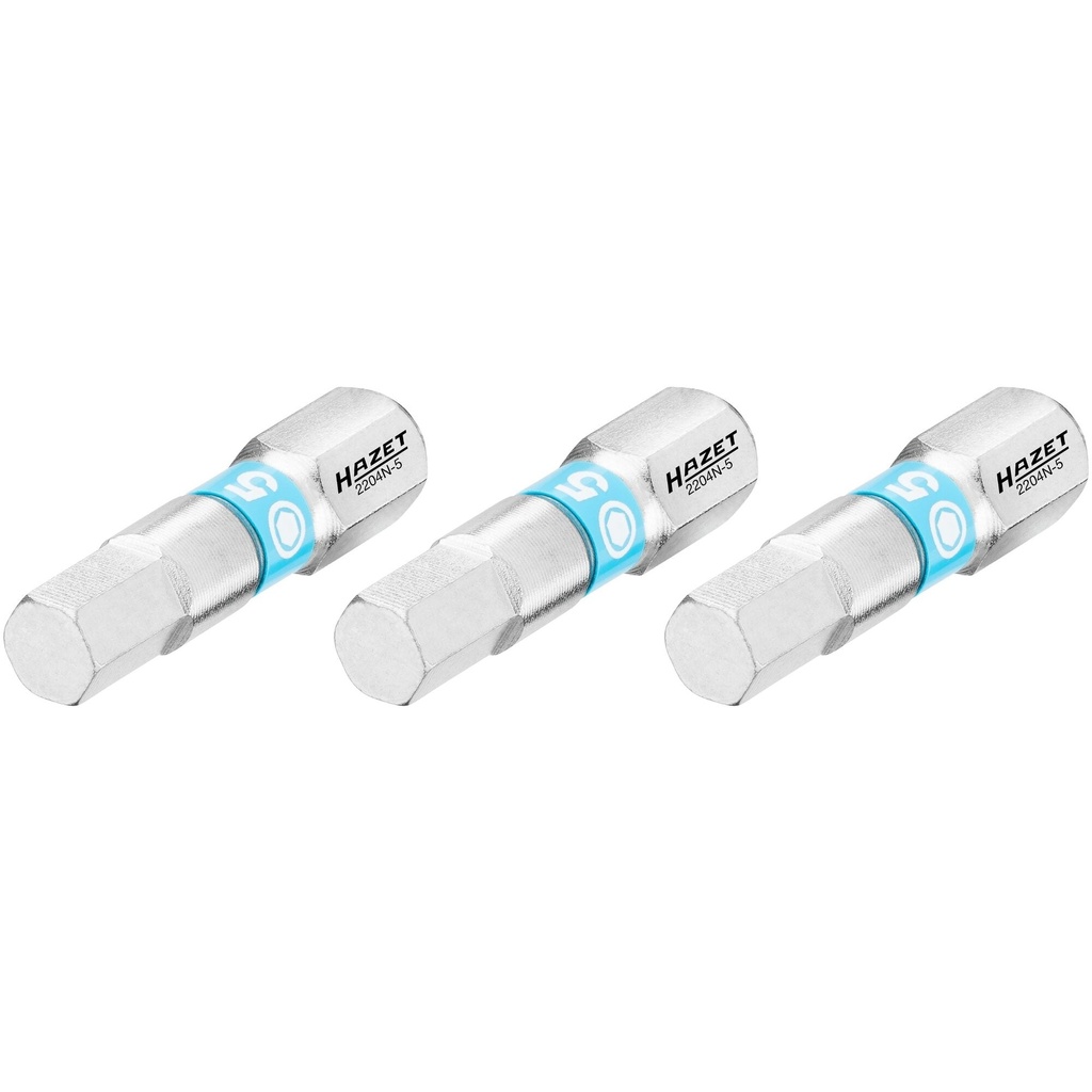 Screwdriver bit, 1/4″ (6.3 mm) hex, one-piece (2204N-5/3, HAZET)