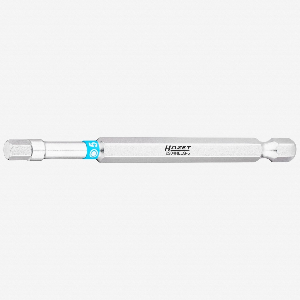 Screwdriver bit, 1/4″ (6.3 mm) hex, one-piece (2204NELG-5, HAZET)