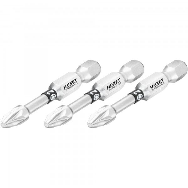 Screwdriver bit, Pozidriv PZ2, 1/4″ (6.3 mm) hex (2216NSLG-PZ2/3, HAZET)