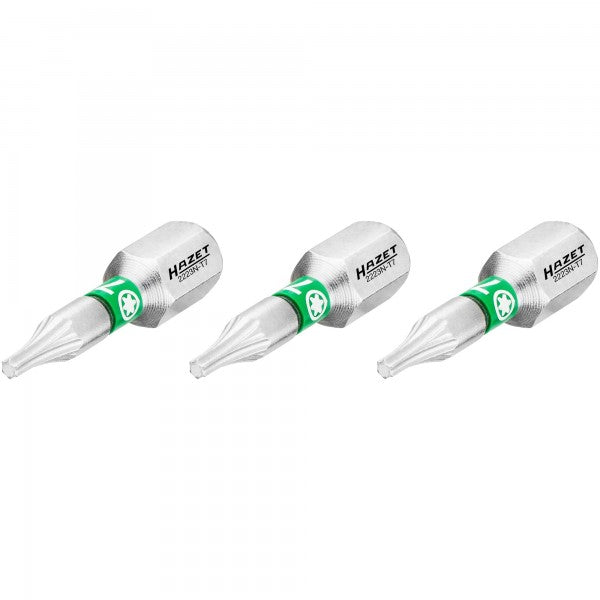 Atsuktuvo antgalis, žvaigždinis Torx T7, 1/4″ (6,3 mm) šešiabriaunis (2223N-T7/3, HAZET)