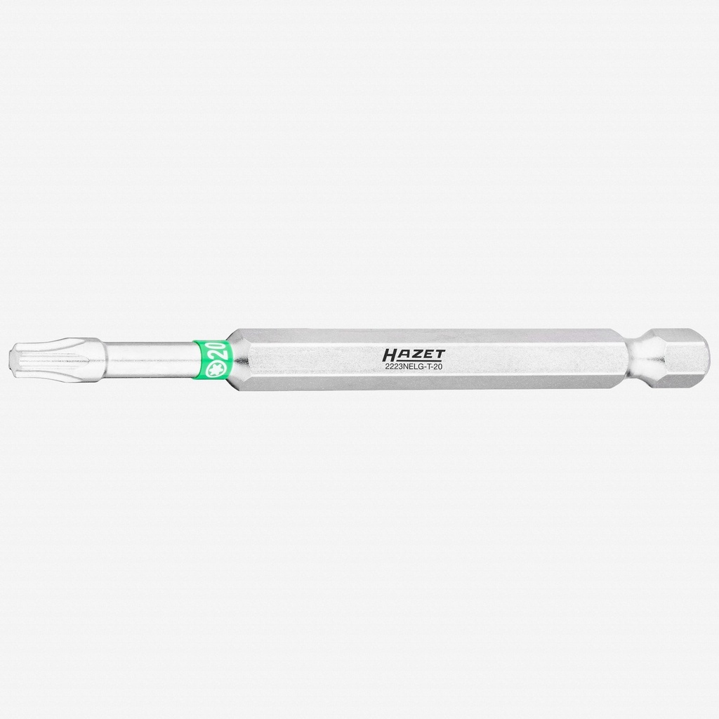 Screwdriver bit, Torx T20, 1/4″ (6.3 mm) hex (2223NELG-T20, HAZET)