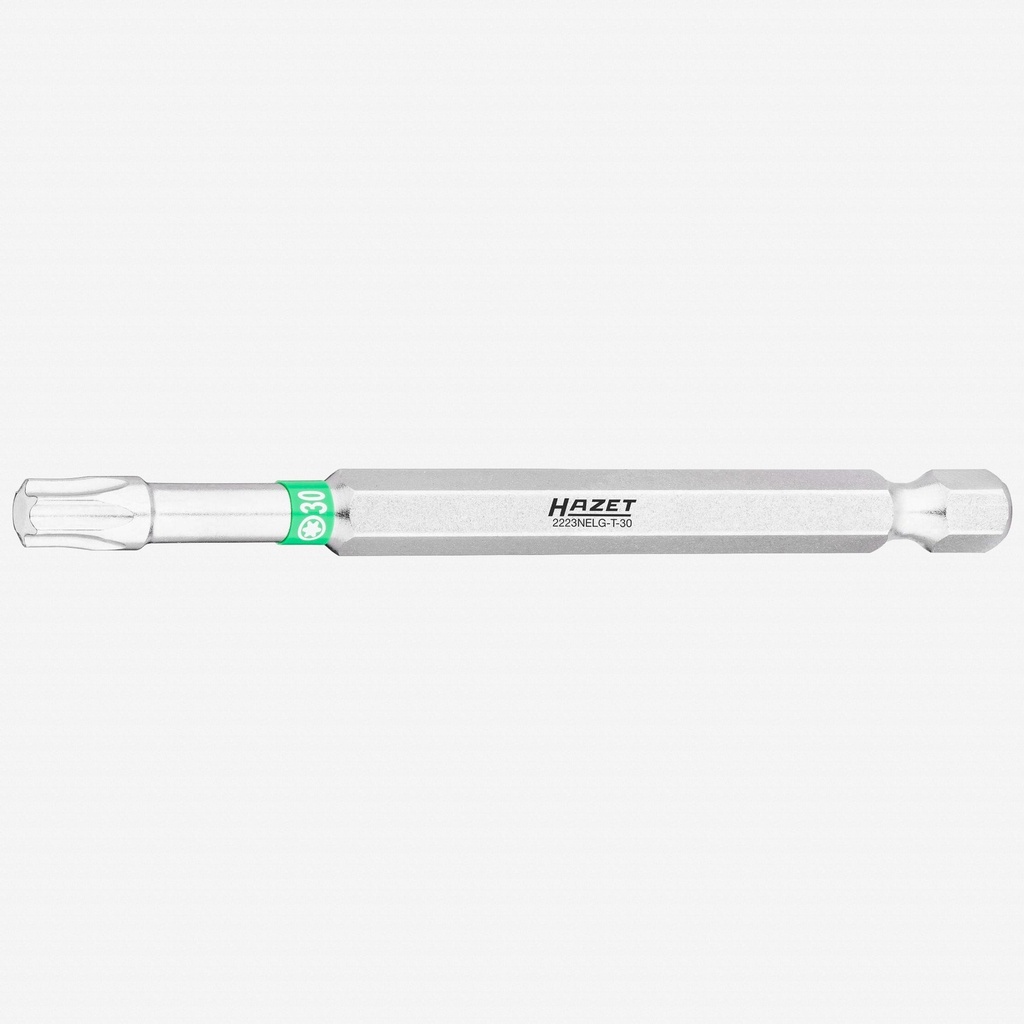 Screwdriver bit, Torx T30, 1/4″ (6.3 mm) hex (2223NELG-T30, HAZET)
