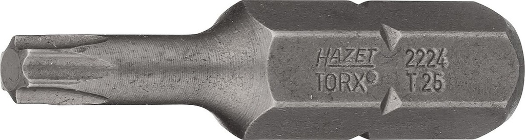 Atsuktuvo antgalis, žvaigždinis Torx T25, 5/16″ (8 mm) šešiabriaunis (2224-T25, HAZET)