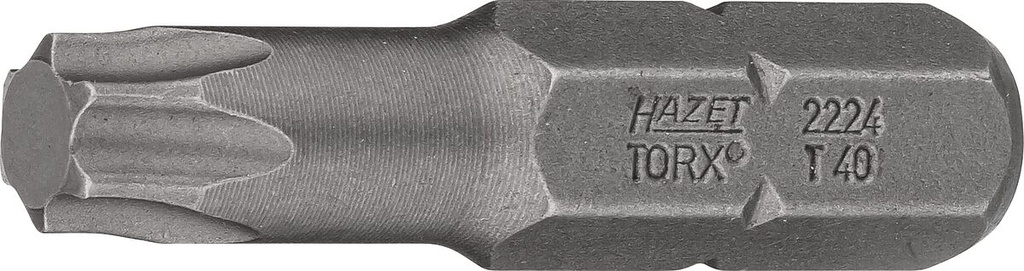 Screwdriver bit, Torx T40, 5/16″ (8 mm) hex (2224-T40, HAZET)
