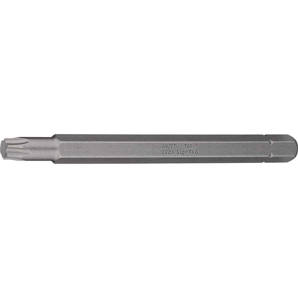 Atsuktuvo antgalis, žvaigždinis Torx T40, 5/16″ (8 mm) šešiabriaunis (2224SLG-T40, HAZET)