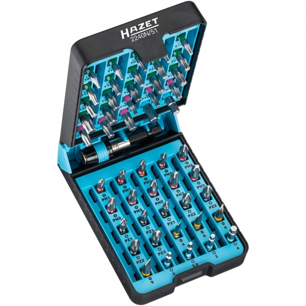Screwdriver bit set - 1/4 inch (6.3 mm) hexagon, solid (2240N/51)