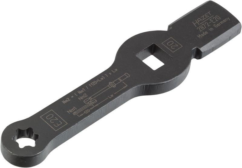 Trieciena (sitamā) gredzenatslēga E20, 3/4″ piedziņa (2872-E20, HAZET)
