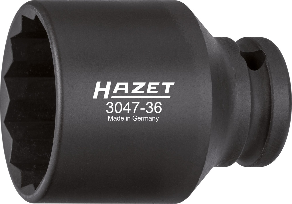 Impact socket 1/2 inch 36 mm 12-point (3047-36, HAZET)
