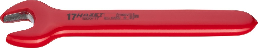 Single open-end wrench with protective insulation, 17 mm (450KV-17, HAZET)