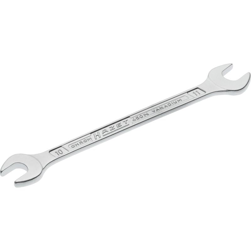 Double open-end wrench, outside hexagon profile, 10 × 11 mm (450N-10X11, HAZET)