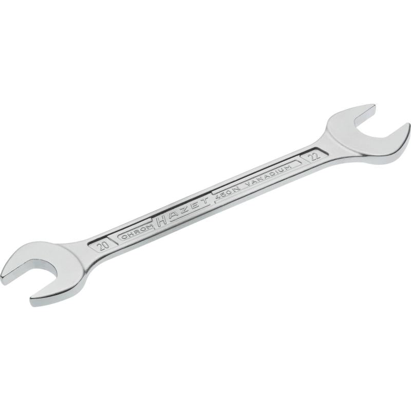 Double open-end wrench, outside hexagon profile, 20 × 22 mm (450N-20X22, HAZET)