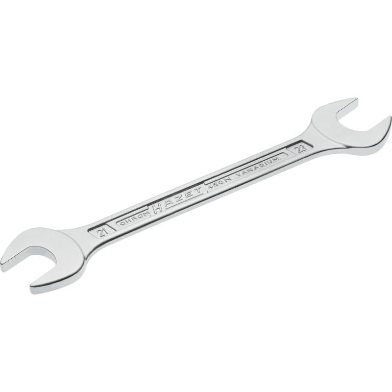 Double open-end wrench, outside hexagon profile, 21 × 23 mm (450N-21X23, HAZET)