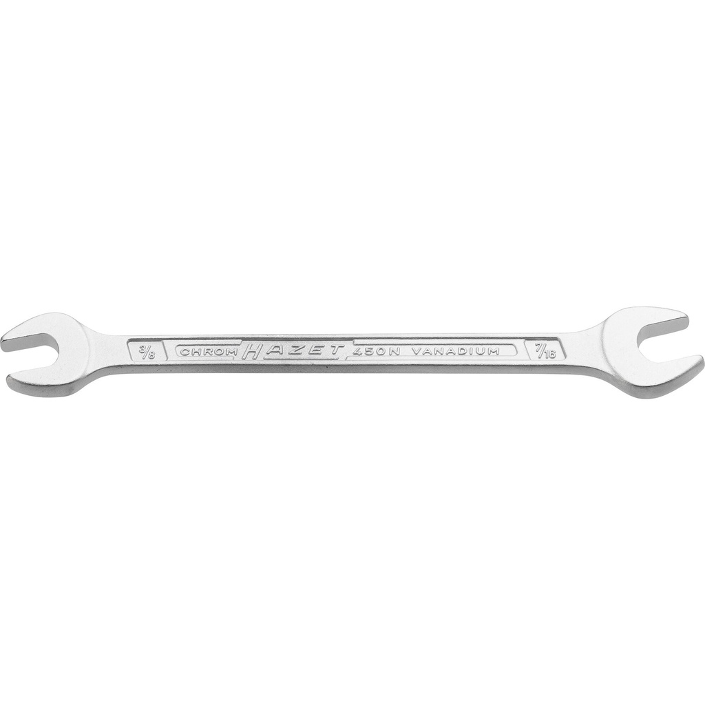 Double open-end wrench, outside hexagon profile, 3/8 × 7/16″ (450NA-3/8X7/16VKH, HAZET)