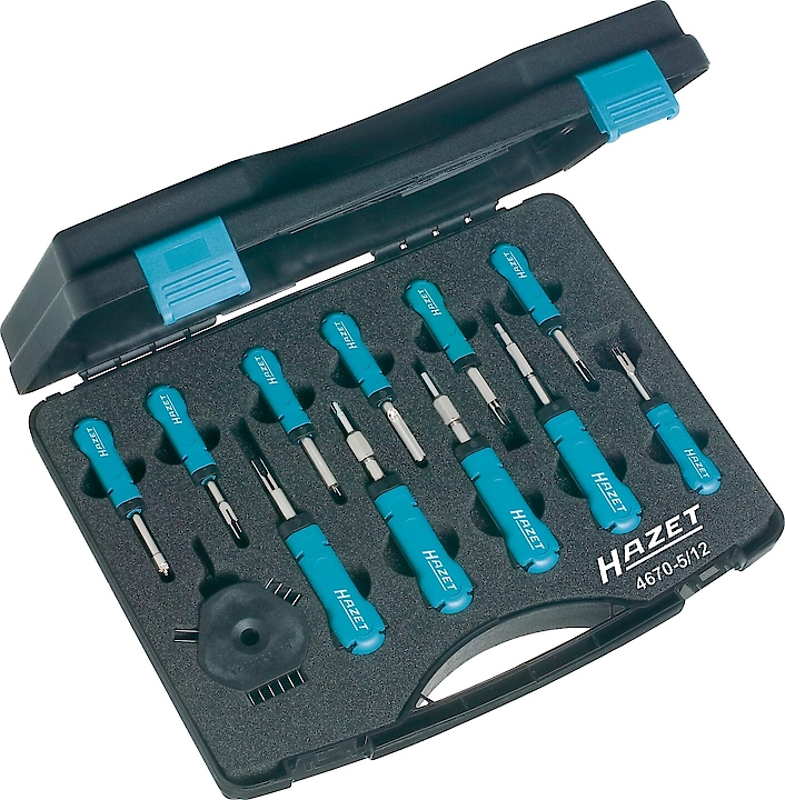 Kabeļu atvienošanas instrumentu komplekts 4670-5/12, 12 daļas (1011855, HAZET)