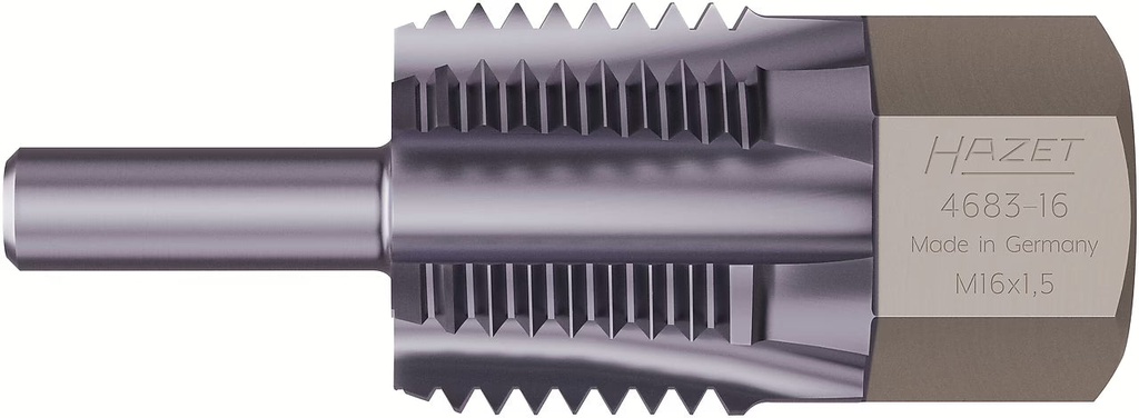Thread repair tool for exhaust gas temperature sensors / probes, 13 mm outside hexagon, length 43 mm (4683-16, HAZET)