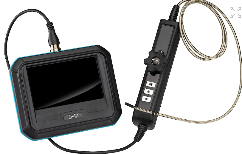 HD touchscreen borescope set with swivelling probe 180°, ⌀ 3.9 mm, 5-pieces (4812-23/5AF, HAZET)