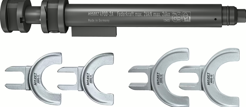 Safety spring vice set - 5-pieces (4900-2A/5, HAZET)