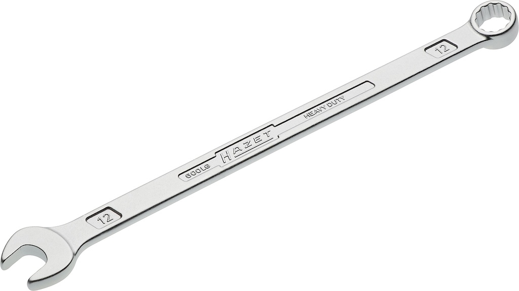 Kombinētā uzgriežņu atslēga, īpaši gara, 12 mm (600LG-12, HAZET)
