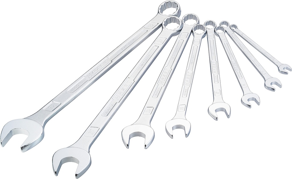 Kombinēto uzgriežņu atslēgu komplekts, īpaši garas, 8 gab. (10–32 mm) (600LG/8, HAZET)