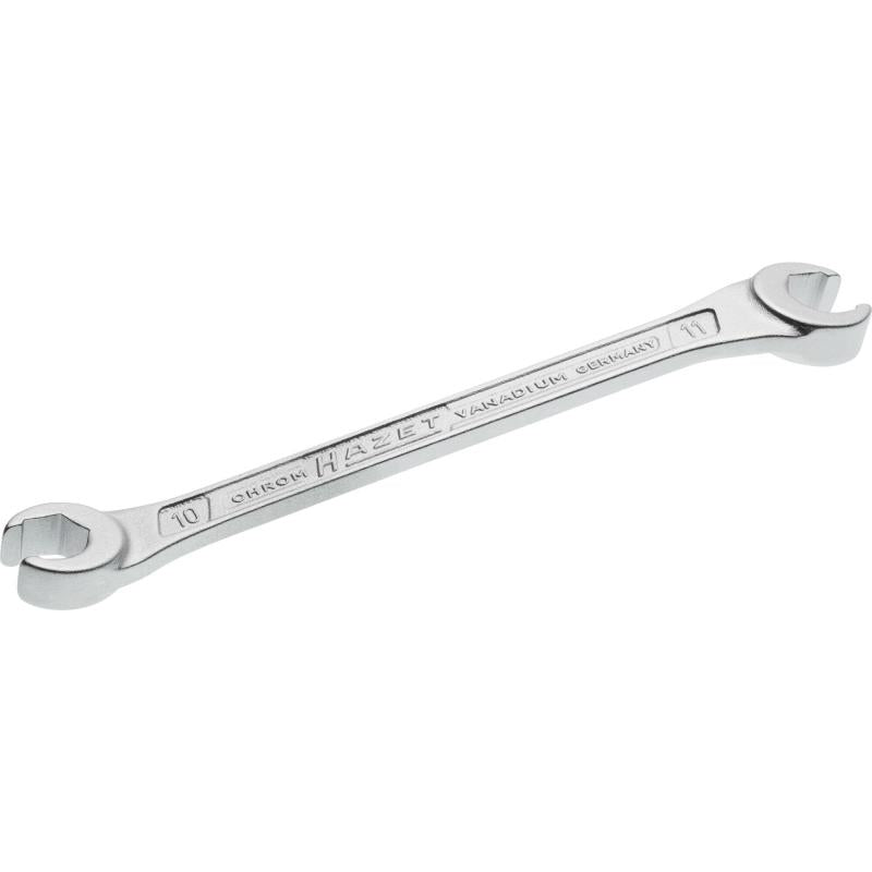 Open double box-end wrench, outside hexagon profile, 10 × 11 mm (612-10X11, HAZET)