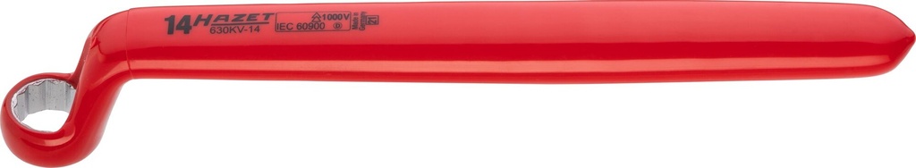 Single box-end wrench with protective insulation (630KV-14)