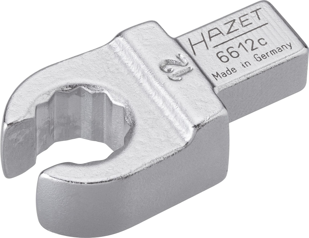 Įstatomas žiedinis raktas atviro tipo 9x12mm, 12mm (6612C-12, HAZET)