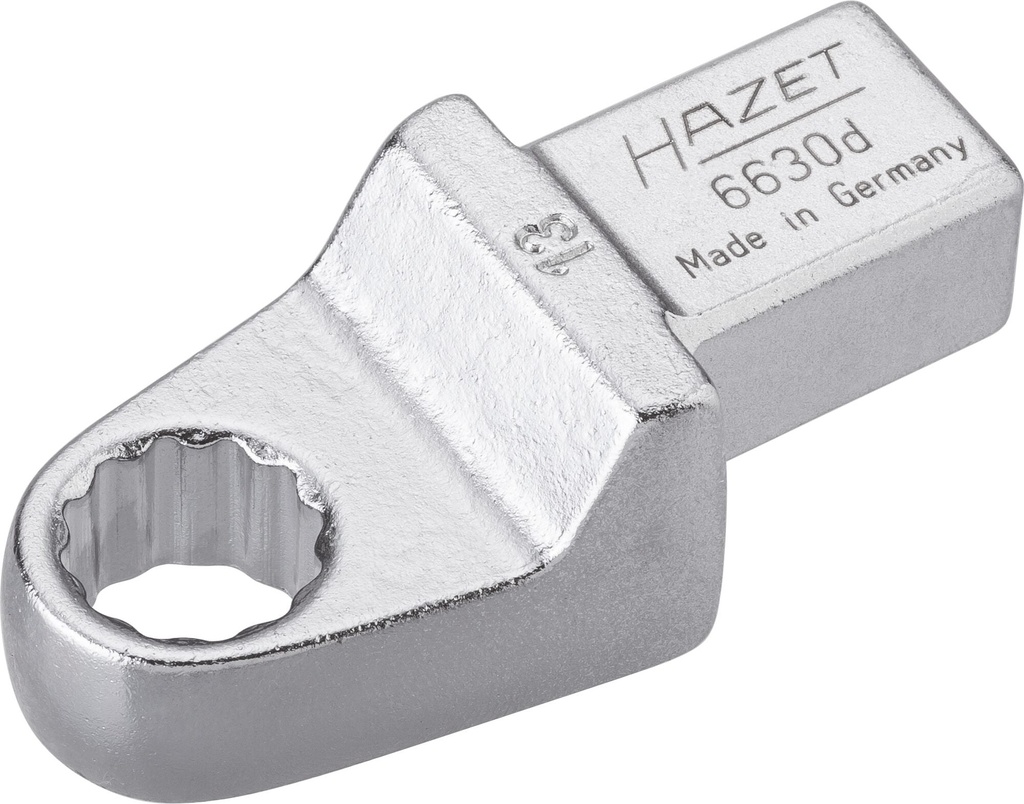 Insert box-end wrench - 14 x 18 mm insert square, solid, 13 mm (6630D-13, HAZET)