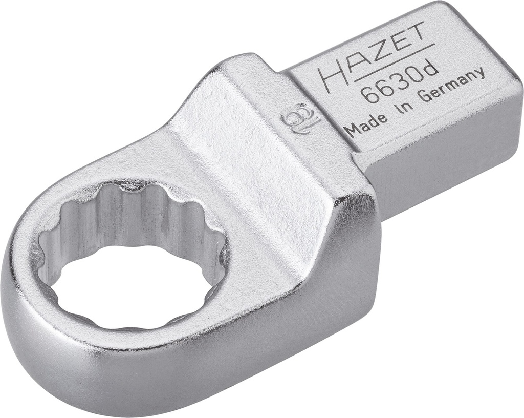 Insert box-end wrench, 12-point - 14 x 18 mm insert square, solid (6630D-19, HAZET)