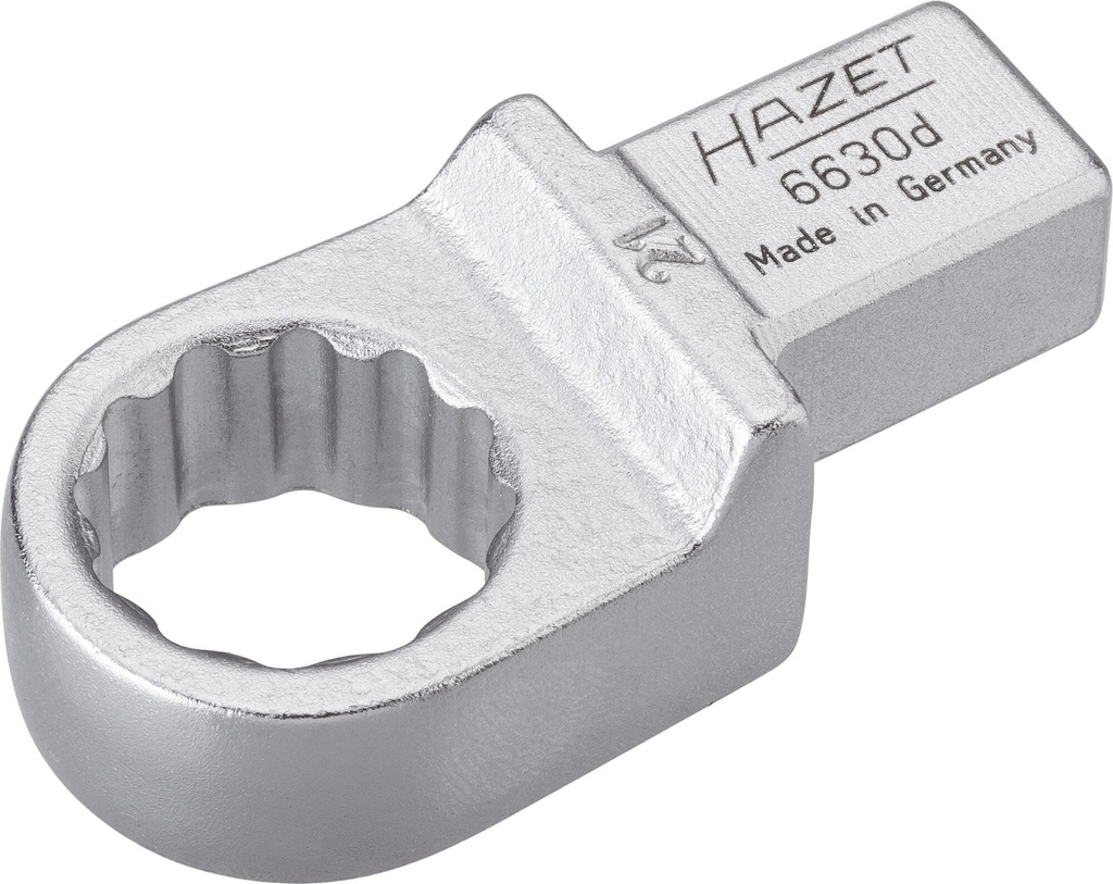 Insert box-end wrench, 12-point - 14 x 18 mm insert square, solid (6630D-21, HAZET)