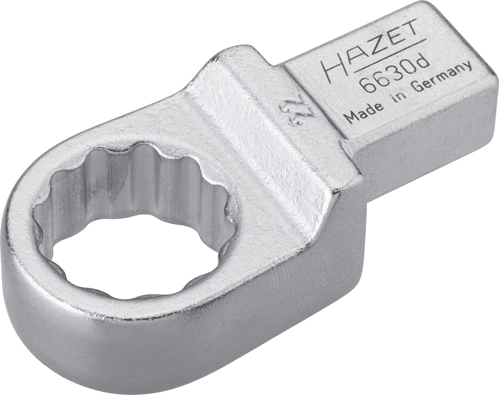 Insert box-end wrench, 12-point - 14 x 18 mm insert square, solid (6630D-22, HAZET)