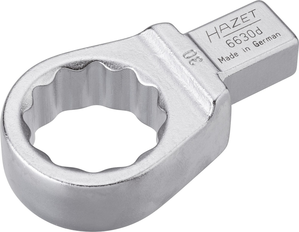 Insert box-end wrench, 12-point - 14 x 18 mm insert square, solid (6630D-30, HAZET)