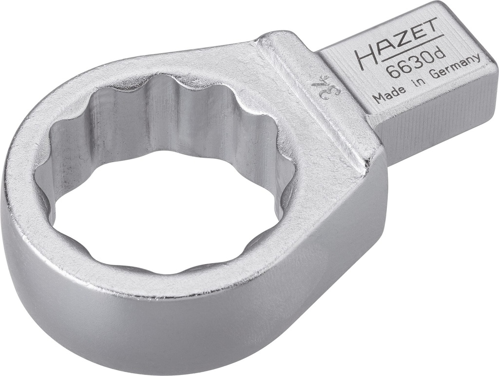 Insert box-end wrench, 12-point - 14 x 18 mm insert square, solid (6630D-34, HAZET)