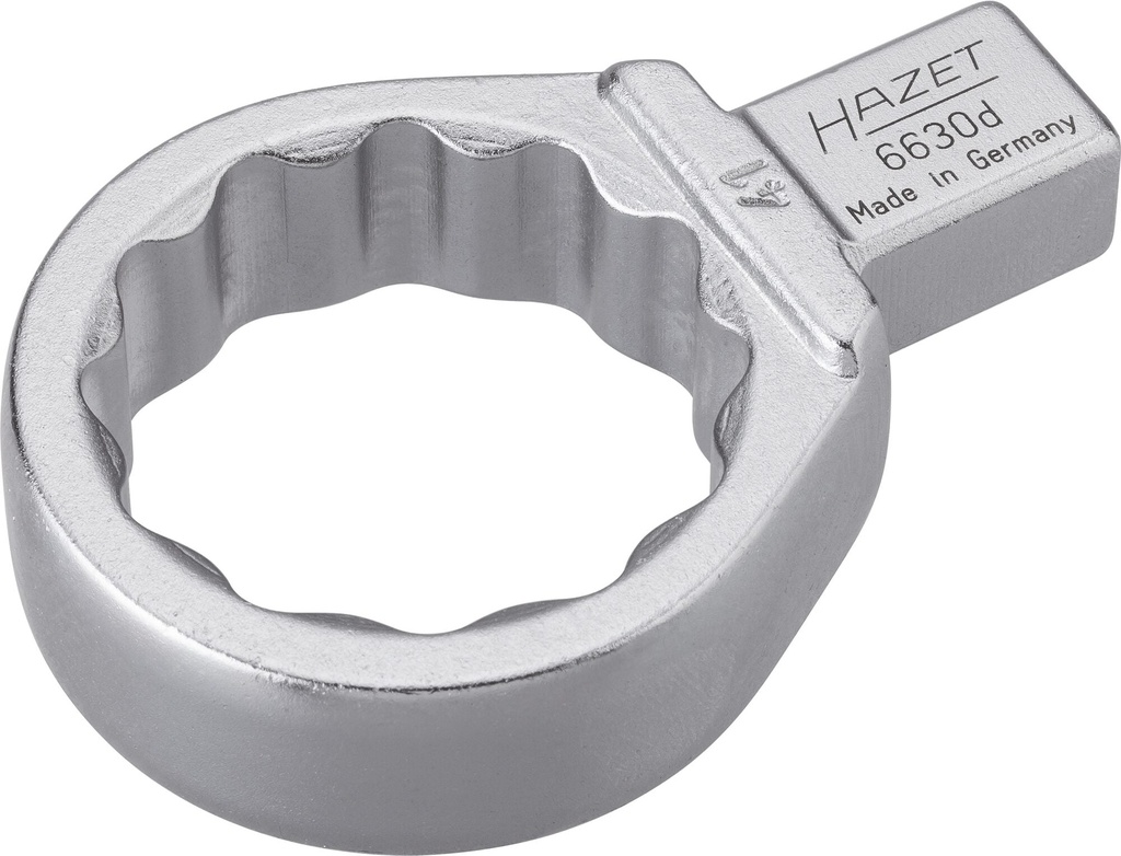 Iespraužamā gredzenatslēga, 12 stūru - 14 x 18 mm iespraužamais kvadrāts, viengabala (6630D-41, HAZET)