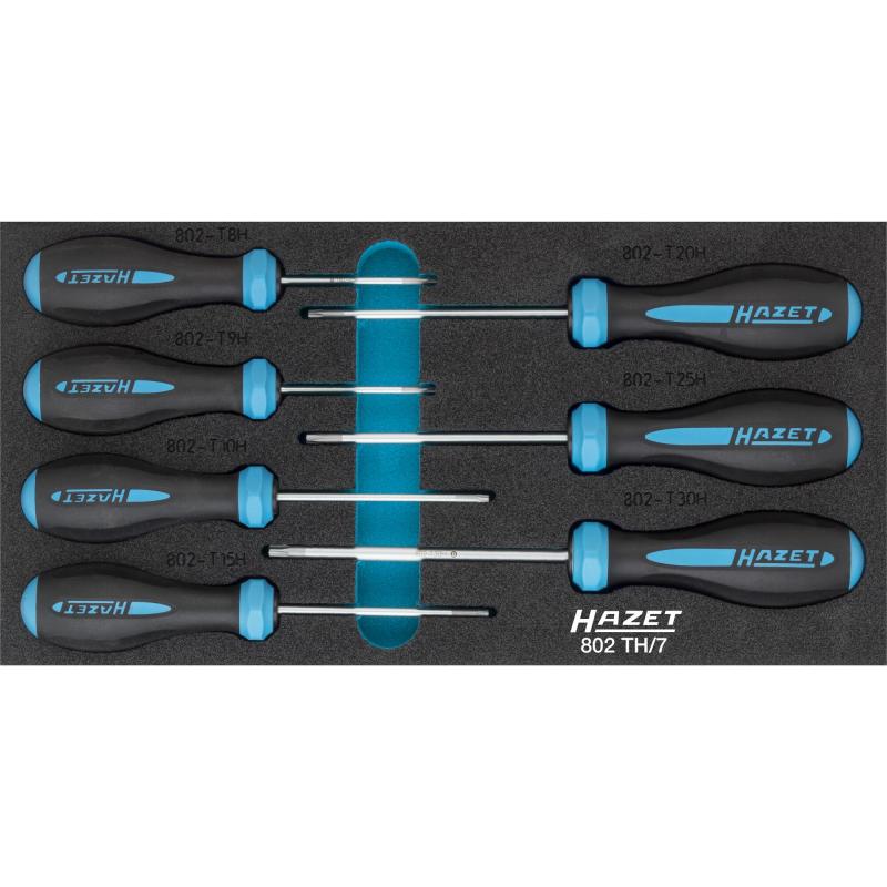 HEXAnamic® screwdriver set – Tamper-resistant TORX® profile (802TH/7, HAZET)