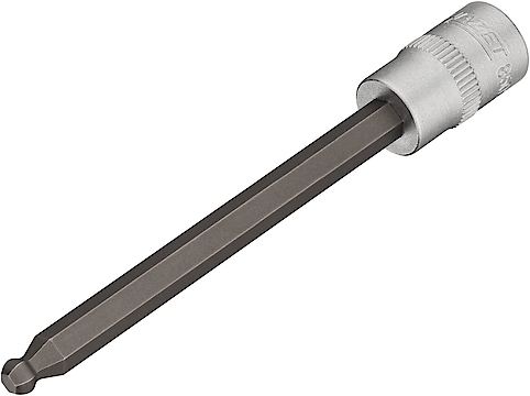 Variklio apsukų jutiklio atsuktuvo galvutė su rutuline galvute – 1/4 col. (6,3 mm) kvadratas, tuščiaviduris (8501KK-4, HAZET)