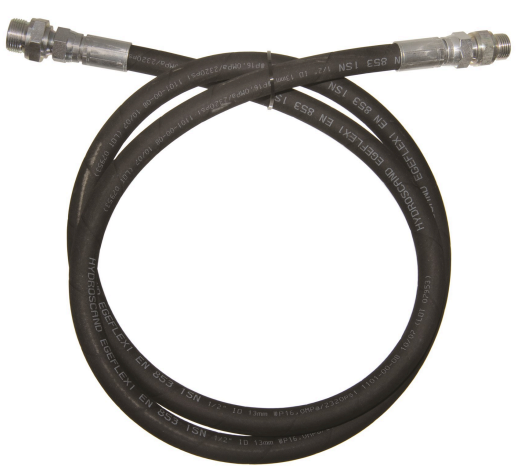 Hidrauliskā šļūtene ar savienojumiem 2 m, 1/2 collas, G3/4(M)/G1/2(F) – G1/2(F/M) (16740, EUROLUBE EQUIPMENT)