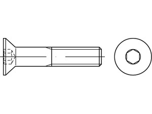 SCREW M8X35 - DIN7991 - 8.8 (MBBB827, BLACKHAWK)