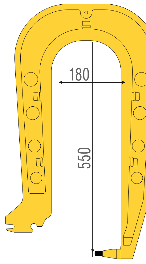 Svira C tips (CA4), L=550 mm ar elektrodu (WEL14006, BLACKHAWK)