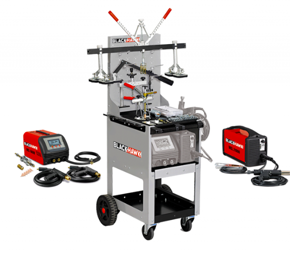 Įlenkimų tiesinimo stotelė su WEL21000A + WEL16000 (aliuminiui ir plienui) (WEL18000A, BLACKHAWK)