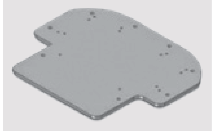 Set of plates for installing 2-post baseless lifts, floor 100/150 mm (S349A1, RAVAGLIOLI)