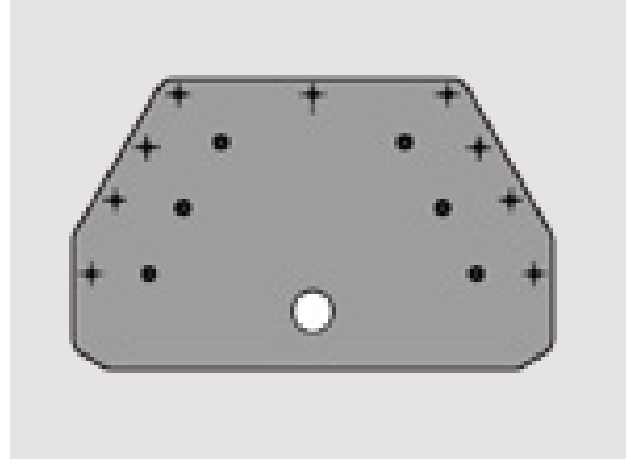 Set of plates for installing 2-post baseless lifts, floor 150 mm (S370A30, RAVAGLIOLI)