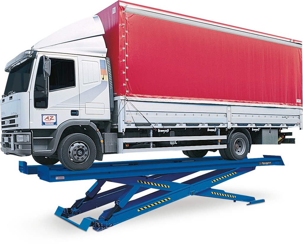 Recessed lift runways 7000 mm, 13 000 kg (RAV713NI, RAVAGLIOLI)