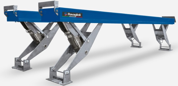 Runways 10 000 mm with turn-table recesses, 25 000 kg (RAV825.10AI, RAVAGLIOLI)